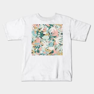 Maximalist Modern Shapes / Pastel Garden Kids T-Shirt